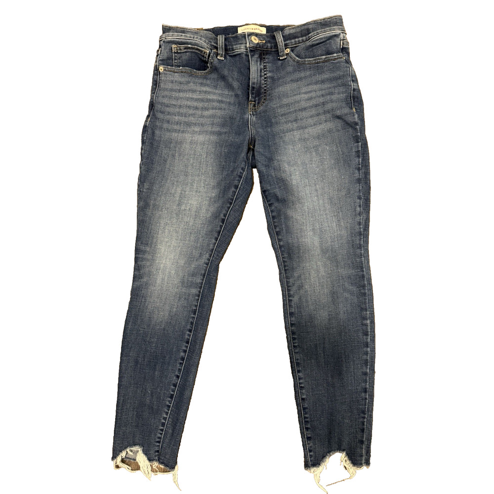 Lucky Brand Jeans Women’s Ava 8/29 Mid-rise Skinny Ankle Raw Cut Hem